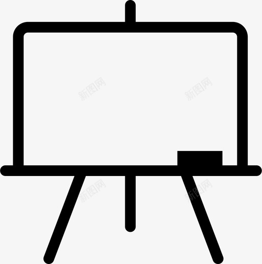 白色黑板粉笔图标svg_新图网 https://ixintu.com 学校 孩子 教育 白色 粉笔 老师 黑板