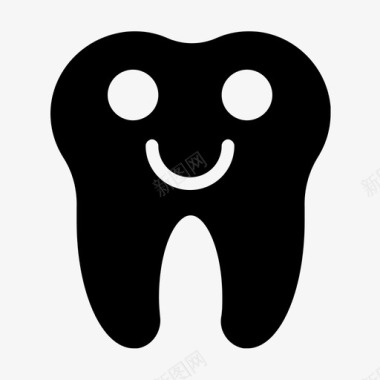 微笑的牙齿牙齿医疗保健图标图标