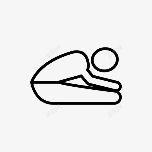 弯曲锻炼健身图标svg_新图网 https://ixintu.com 健身 弯曲 瑜伽 线条 锻炼 风格
