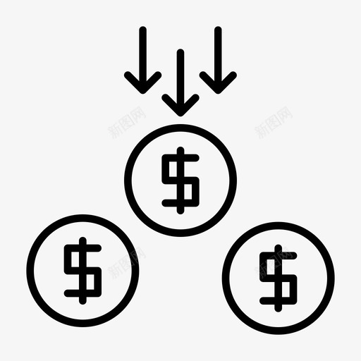 业务下降成本下降图标svg_新图网 https://ixintu.com 下降 业务 亏损 办公室 成本 概要