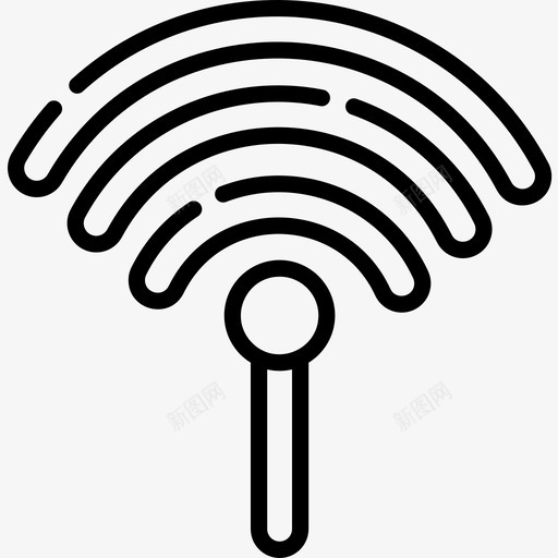 Wifi硬件24线性图标svg_新图网 https://ixintu.com Wifi 硬件 线性