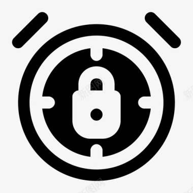 安全时间警报安全图标图标