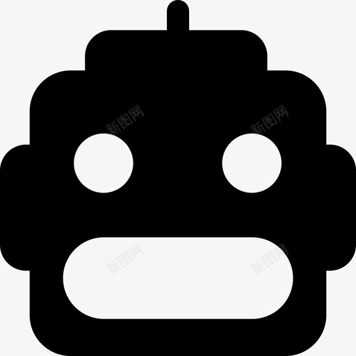 机器人笑脸和人2填充图标svg_新图网 https://ixintu.com 填充 机器人 笑脸和人2