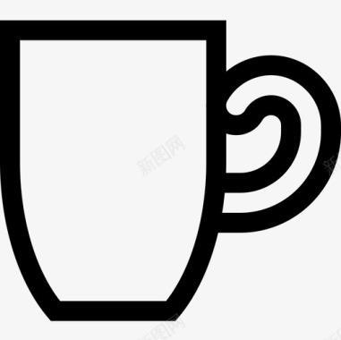 马克杯咖啡店直筒图标图标