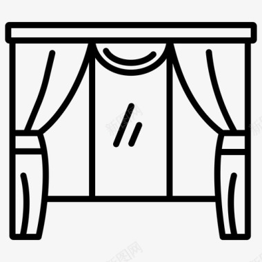 窗帘家居装饰家具图标图标