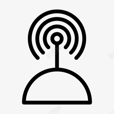 无线电广播信号塔天线图标图标