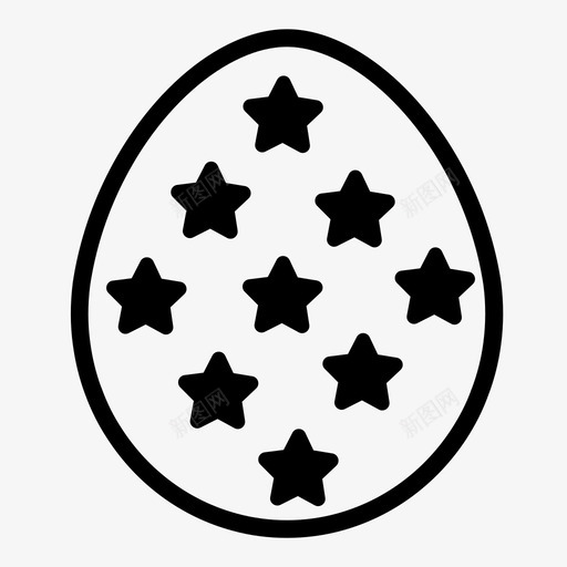 复活节彩蛋艺术寻蛋图标svg_新图网 https://ixintu.com 复活节 寻蛋 彩绘 彩蛋 艺术 轮廓
