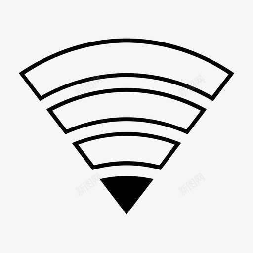 无线连接互联网无线信号图标svg_新图网 https://ixintu.com 互联网 信号 无线 连接