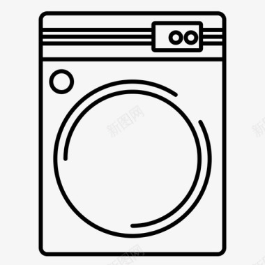 洗衣机烘干机自助洗衣店图标图标