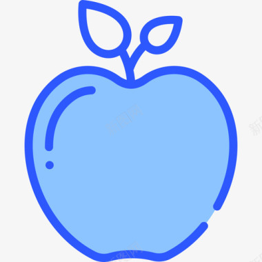 苹果水果19蓝色图标图标
