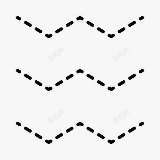 锯齿形虚线点线图标svg_新图网 https://ixintu.com 之字形 图案 点 线 锯齿形虚线