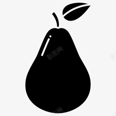 梨饮食食物图标图标