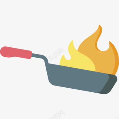 Flambe烹饪89扁平图标图标