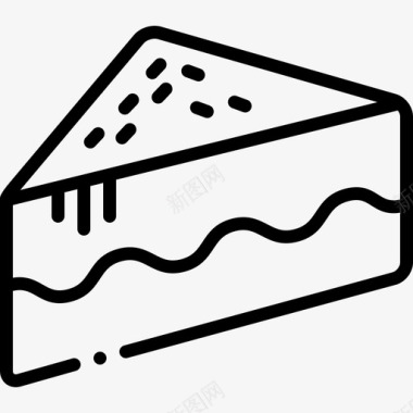 一块蛋糕糕点切片图标图标