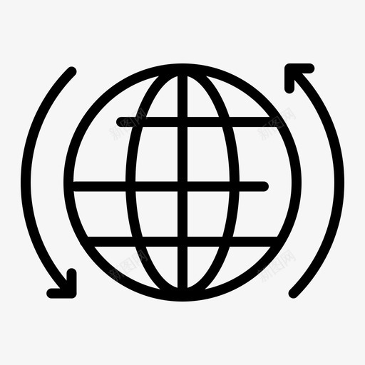 全球箭头互联网图标svg_新图网 https://ixintu.com 互联网 全球 箭头