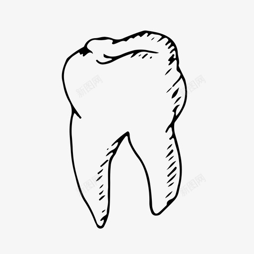 牙齿涂鸦手绘图标svg_新图网 https://ixintu.com 口腔 手绘 涂鸦 牙齿 素描