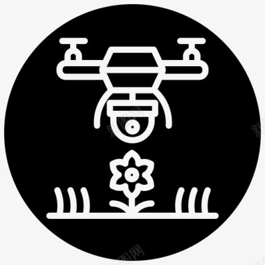 监控工厂摄像头无人机图标图标