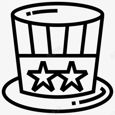 帽子美国民主图标图标