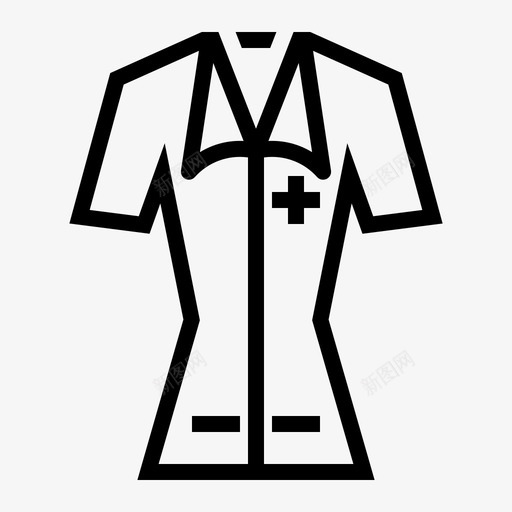 护士制服服装衣服图标svg_新图网 https://ixintu.com 医疗设备 护士制服 服装 衣服