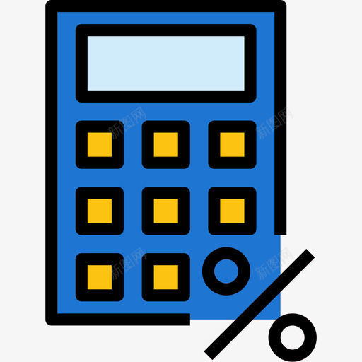 计算器贷款6线性颜色图标svg_新图网 https://ixintu.com 线性 计算器 贷款 颜色