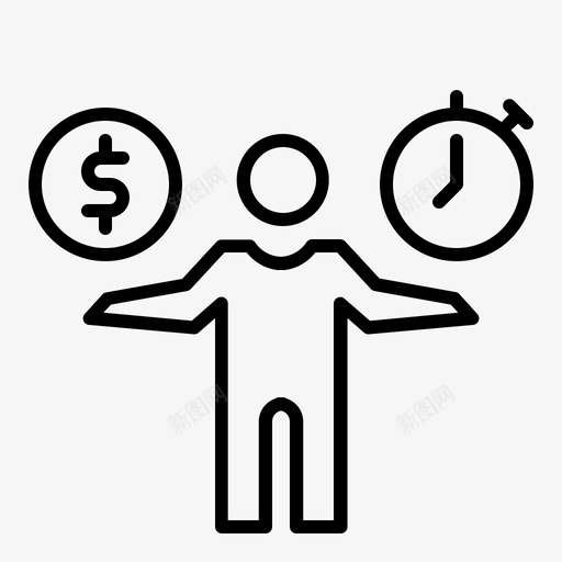 资金和时间平衡预算图标svg_新图网 https://ixintu.com 决策 大纲 平衡 战略 时间 计划 资金 项目管理 预算