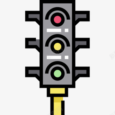 红绿灯公共服务7线颜色图标图标