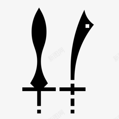 古代匕首文化教育图标图标