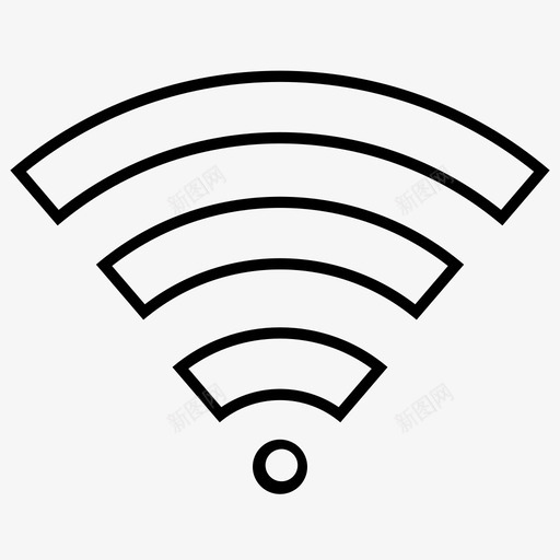 wifi酒吧连接图标svg_新图网 https://ixintu.com essentials thin uxui wifi 接入 数据 连接 酒吧