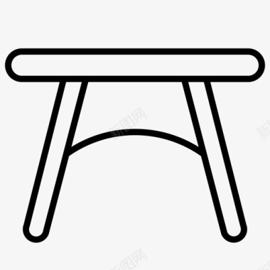 桌子小凳子家具图标图标