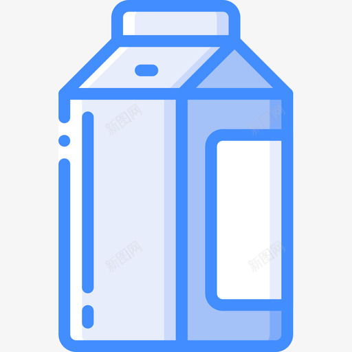 牛奶容器4蓝色图标svg_新图网 https://ixintu.com 容器 牛奶 蓝色