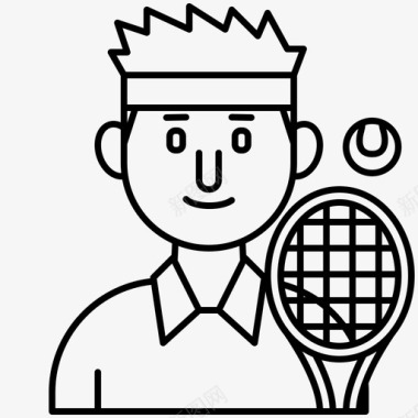 网球阿凡达男人图标图标