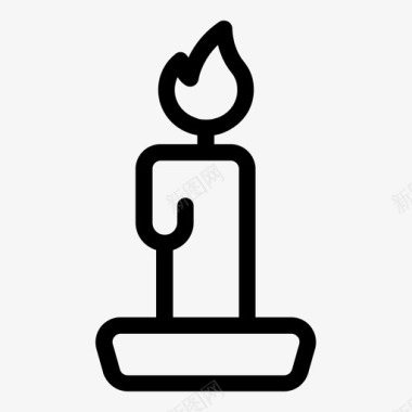 蜡烛火焰光图标图标