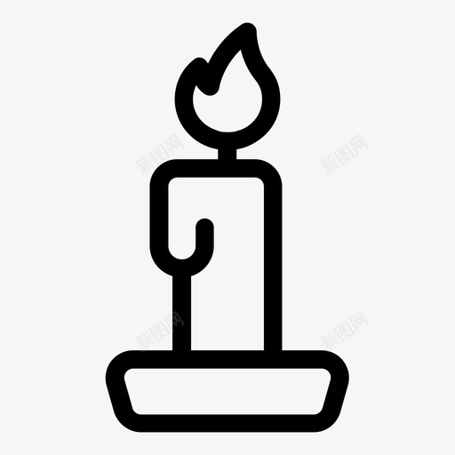 蜡烛火焰光图标svg_新图网 https://ixintu.com 冥想 家居用品 火焰 蜡烛