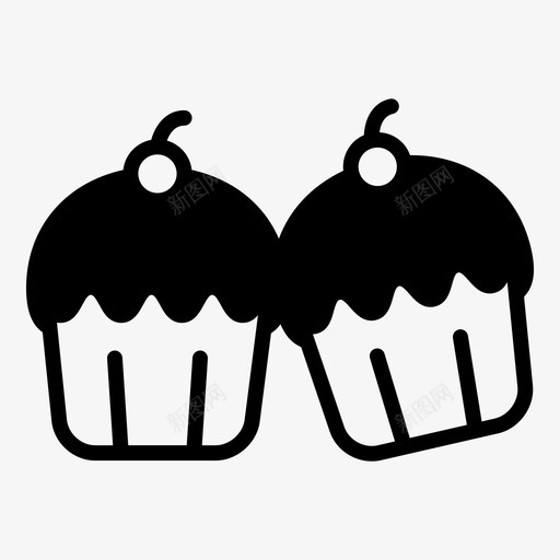 纸杯蛋糕派对馅饼图标svg_新图网 https://ixintu.com 固体 派对 纸杯 美食家 蛋糕 请客 馅饼