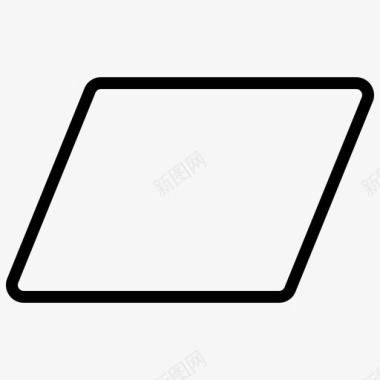 平行四边形几何形状图标图标