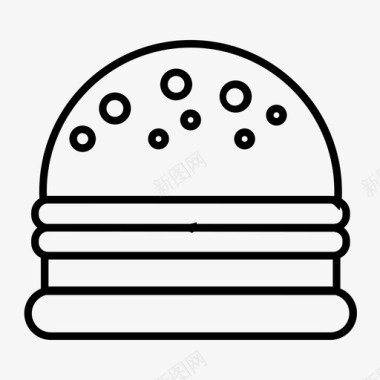 汉堡包快餐餐食图标图标
