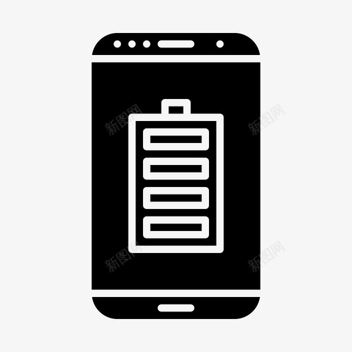 手机电池电池能量图标svg_新图网 https://ixintu.com 手机标志 手机电池 电池 能量