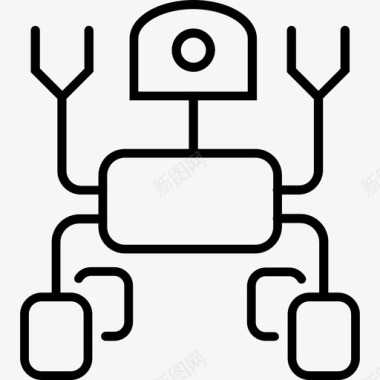 机器人自动化技术图标图标