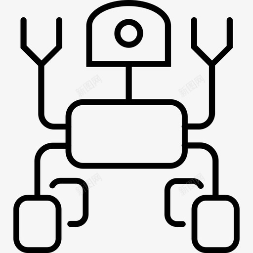 机器人自动化技术图标svg_新图网 https://ixintu.com 技术 机器人 自动化