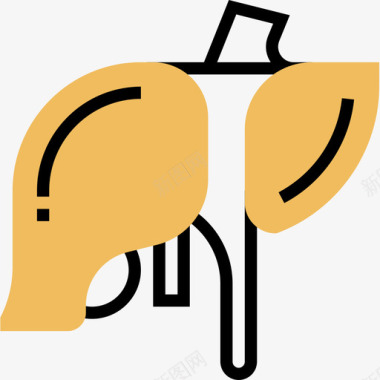 肝人体器官7黄影图标图标