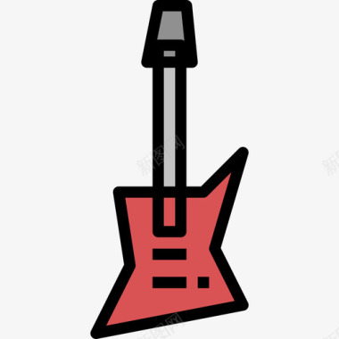 吉他多媒体52线颜色图标图标