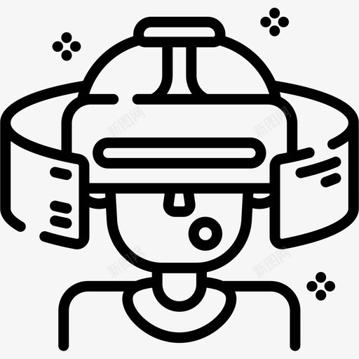 虚拟现实未来世界2线性图标svg_新图网 https://ixintu.com 未来世界 线性 虚拟现实