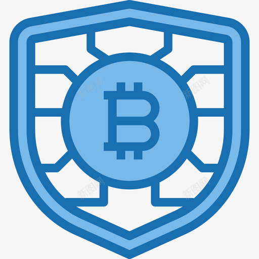 盾加密货币56蓝色图标svg_新图网 https://ixintu.com 加密 蓝色 货币