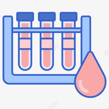 血液测试过敏线颜色图标图标