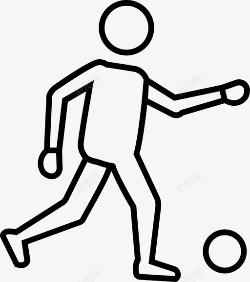 足球游戏玩耍图标svg_新图网 https://ixintu.com 孩子 游戏 玩耍 男人 足球 踢足球