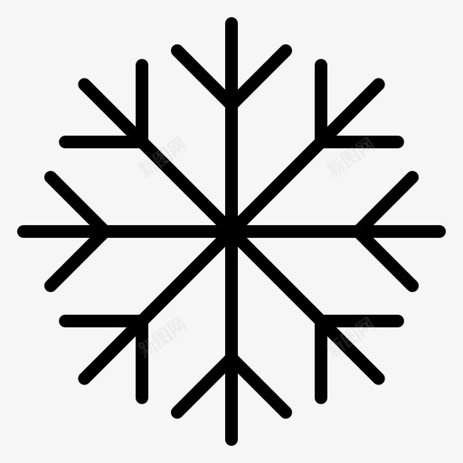 霜雪雪花图标svg_新图网 https://ixintu.com 天气 雪花