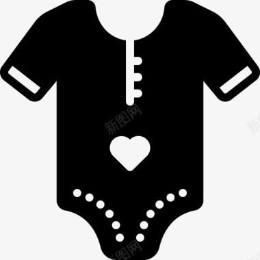 连体衣婴儿连体衣服装图标图标