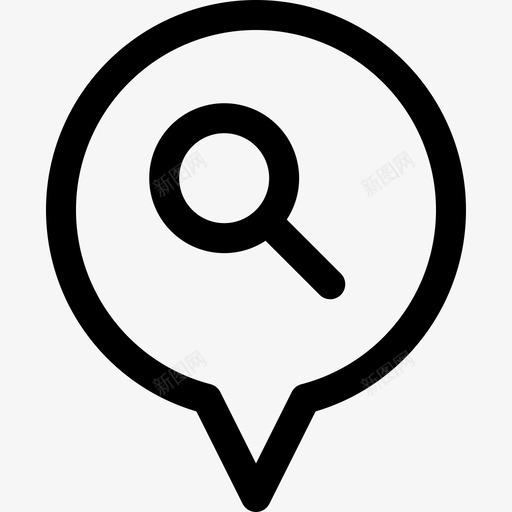 搜索导航和地图17线性图标svg_新图网 https://ixintu.com 导航和地图17 搜索 线性