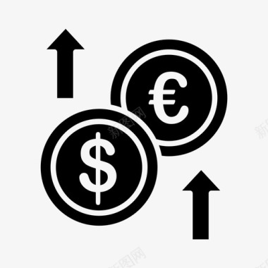 货币增加商业金融图标图标