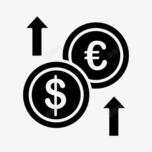 货币增加商业金融图标svg_新图网 https://ixintu.com 商业 商业金融字形 增长 货币增加 金融